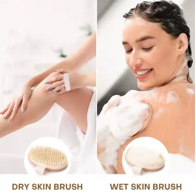 Cepillo De Cerda Naturales Para Exfoliar La Piel						