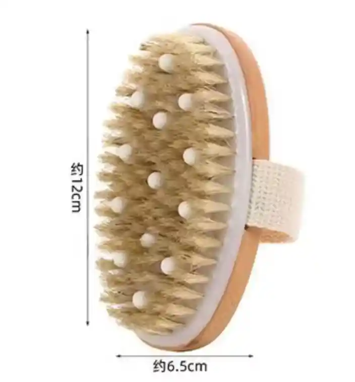 Cepillo De Cerda Naturales Para Exfoliar La Piel						