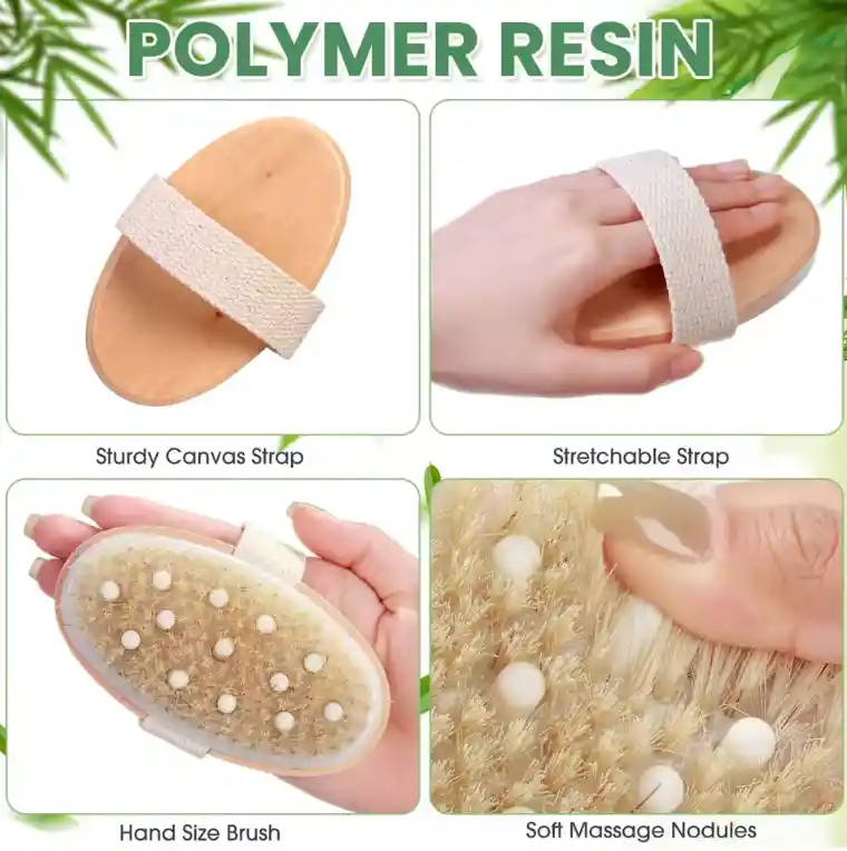 Cepillo De Cerda Naturales Para Exfoliar La Piel						