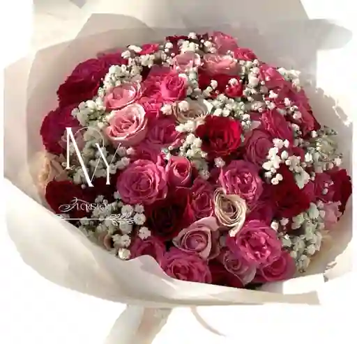 Flores Rosas Red And Pink X48