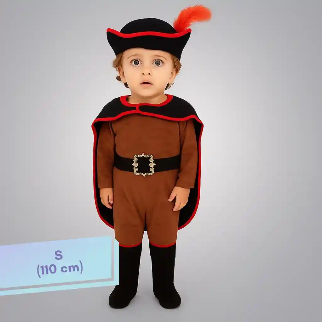 Disfraz Halloween Gato Con Botas Talla S (110 Cm)