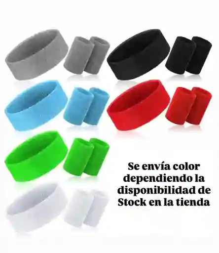 Bandas De Sudor Para Muñecas Y Frente Deportivas
