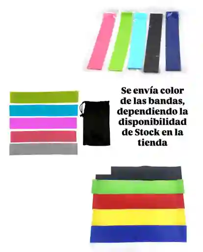 Set Bandas De Resistencia X5 Latex Entrenamiento