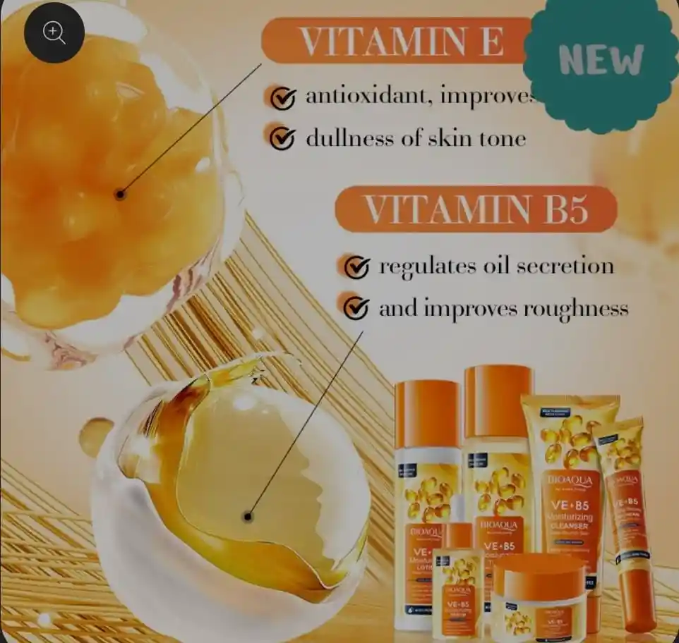 Set Facial Bioaqua Viamina E Y B5 X6.