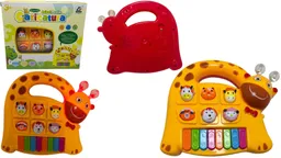 Piano Organeta Musical Juguete Bebes Animal Niños Luz Jirafa Amarillo