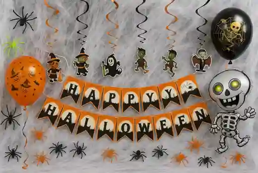 Set Kit De Decoracion Para Halloween