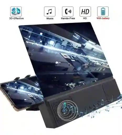 Amplificador De Imagen Lupa Celular 3d Bluetooth 12 Pulgadas