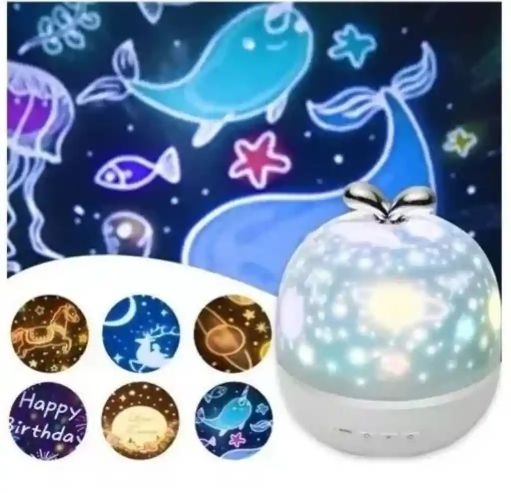 Lámpara Proyectora Proyector De Luz 6 En 1 Universo Animales Fiestas