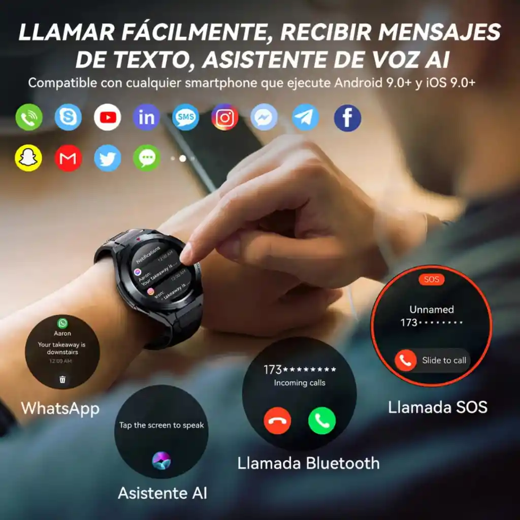 Reloj Smartwatch Cubot Gt1 Gps 1.43in Amoled Llamadas Bt