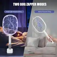 Raqueta Mosquitos Insectos Led Base Color Blanco 110v