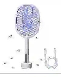 Raqueta Mosquitos Insectos Led Base Color Blanco 110v