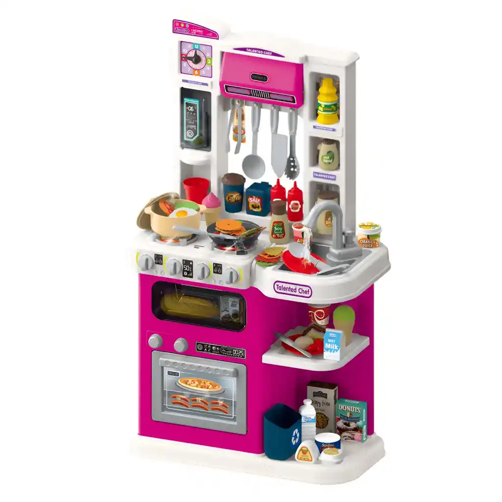 Cocina De Juguete Interactiva Didactica Niñas + Utencilios