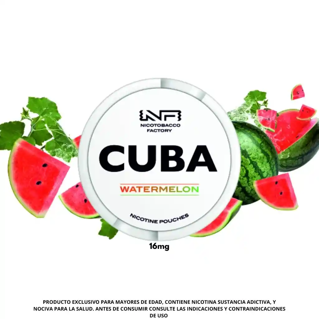 Bolsitas De Nicotina Cuba Watermelon 16mg