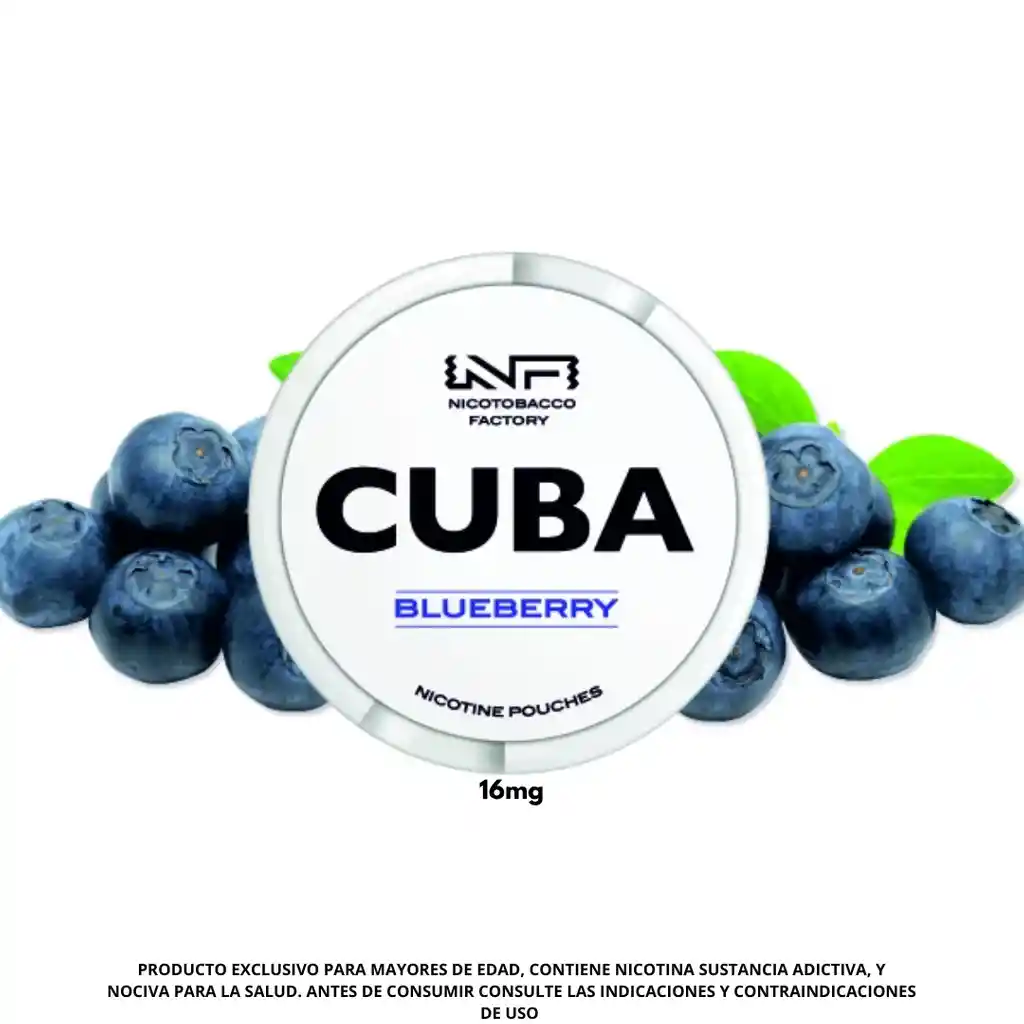 Bolsitas De Nicotina Cuba Blueberry 16mg