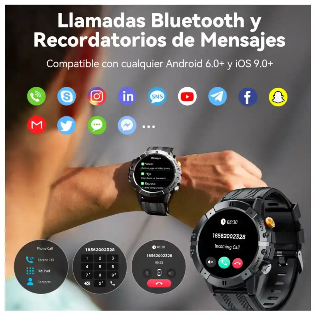 Reloj Smartwatch Inteligente Cubot C29 1.52in Llamadas Bt