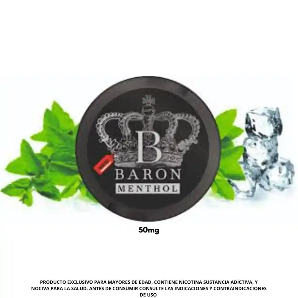 Bolsitas De Nicotina Cuba Baron Menthol 50mg
