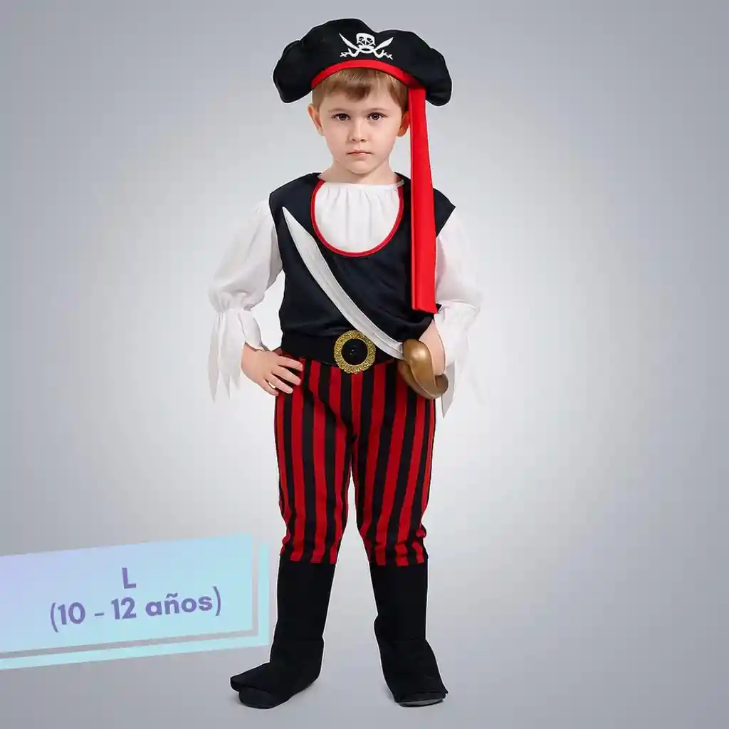Disfraz Halloween Pirata Talla L (10-12 Años)