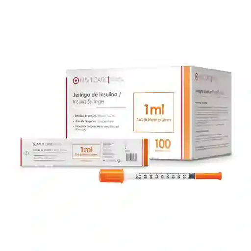 Jeringa Insulina Caj X 100 Norstray & Nuart 0.5ml 31g X 6mm