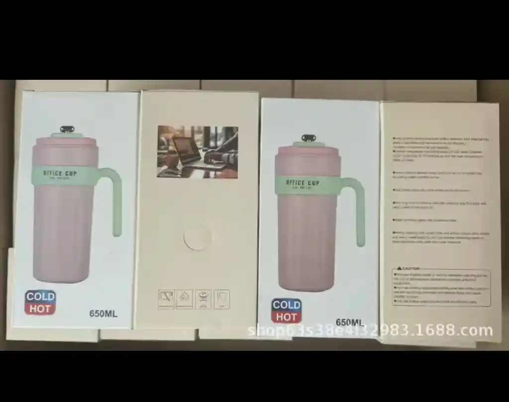 Termo Cafe Pantalla 22 Oz Negro Acero Inxidable A Prueba De Fugas