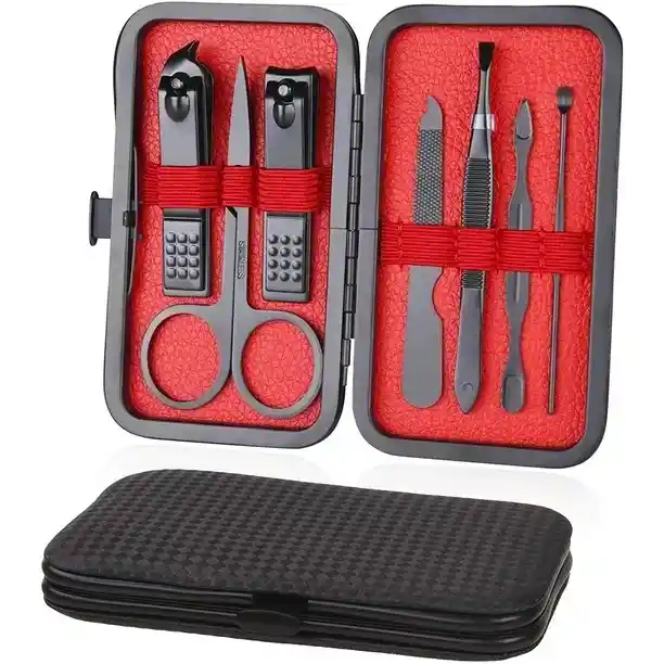 Kit De Manicura Y Pedicura X 7 Piezas Acero Inoxidable