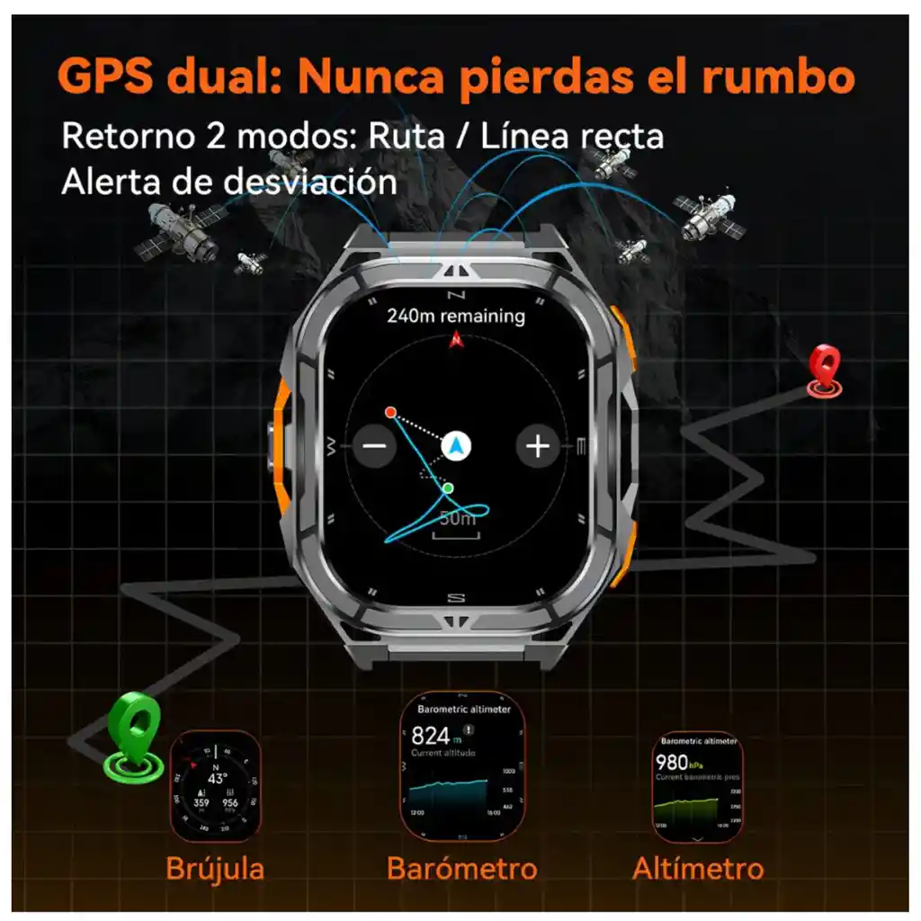 Reloj Smartwatch Inteligente Cubot Gt3 Gps Llamadas Bt
