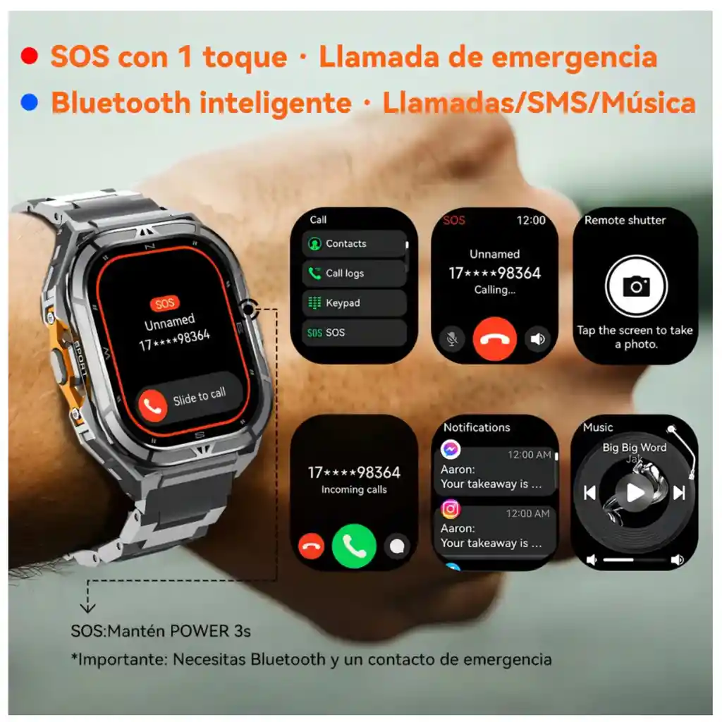 Reloj Smartwatch Inteligente Cubot Gt3 Gps Llamadas Bt