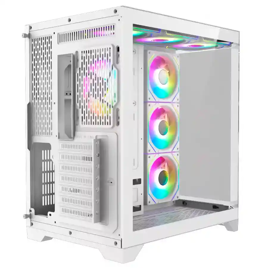 Chasis Iceberg Crystal Edge Blanco X7 Fan Argb Maxi Infinity