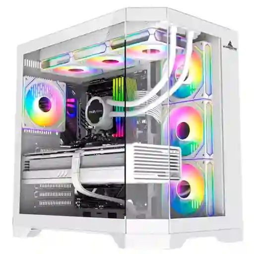 Chasis Iceberg Crystal Edge Blanco X7 Fan Argb Maxi Infinity