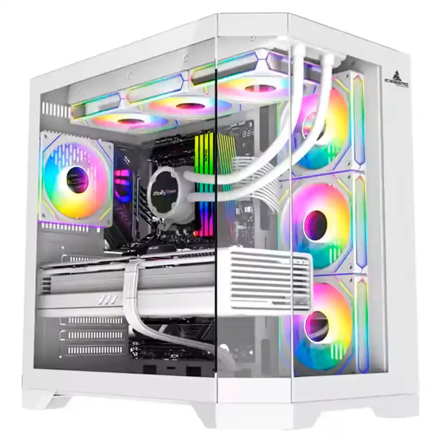 Chasis Iceberg Crystal Edge Blanco X7 Fan Argb Maxi Infinity