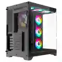 Chasis Iceberg Crystal Edge Negro X7 Fan Argb Maxi Infinity