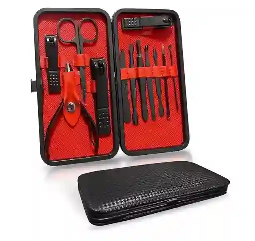 Estuche Kit Manicura Pedicura 12 Piezas