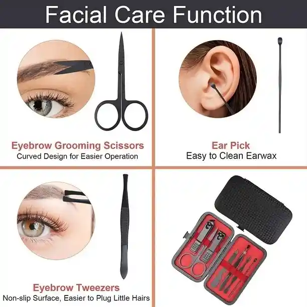 Kit De Manicura Y Pedicura X 7 Piezas Acero Inoxidable