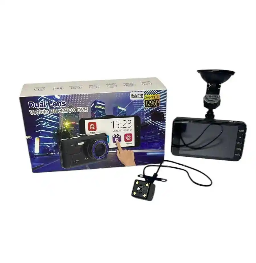 Camara Doble De Vigilancia Y Seguridad Para Vehiculo Full Hd