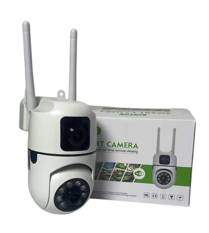 Camara De Seguridad 360, Cuenta Con Dos Camaras, Una Fija Y Otra Con Vision 360, Vision Nocturna Luz Sonido Y Deteccion De Movimiento Camara De Seguridad Cámara