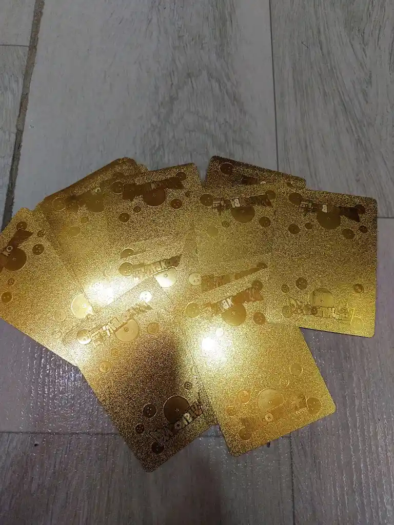 10 Cartas Tarjetas De Dragon Ball Doradas Brillantes Aleatorias