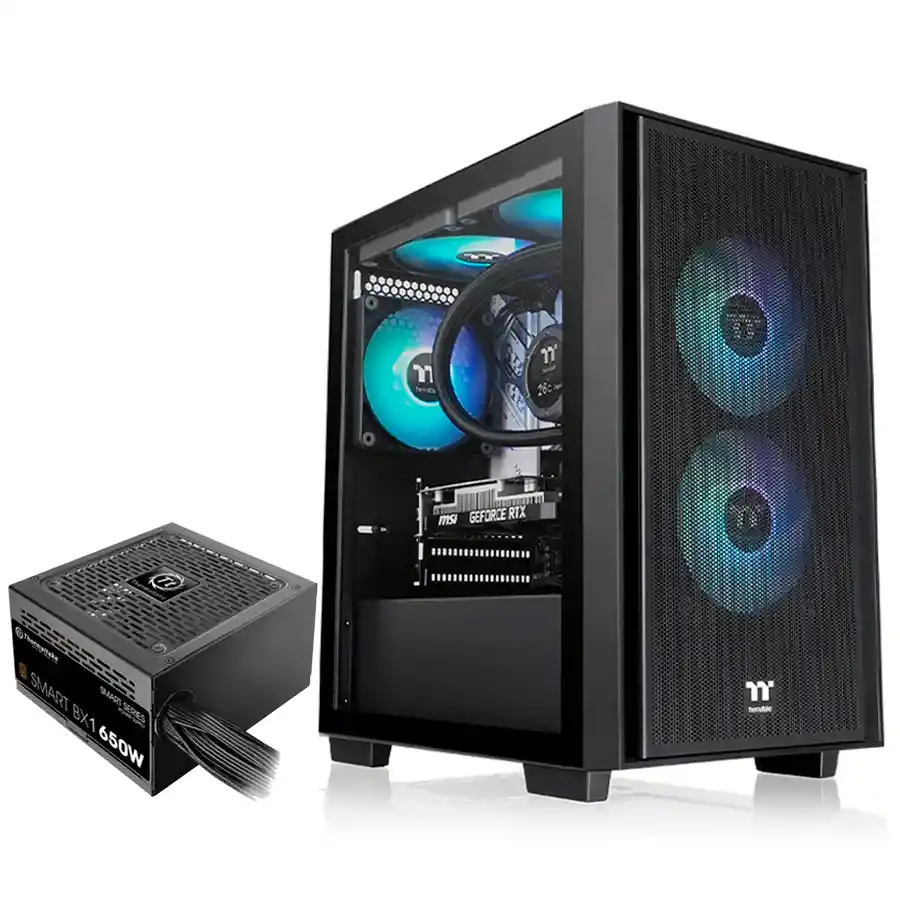 Caja M-atx Thermaltake H16 Tg Argb Black + 650w 80 Plus Bronze