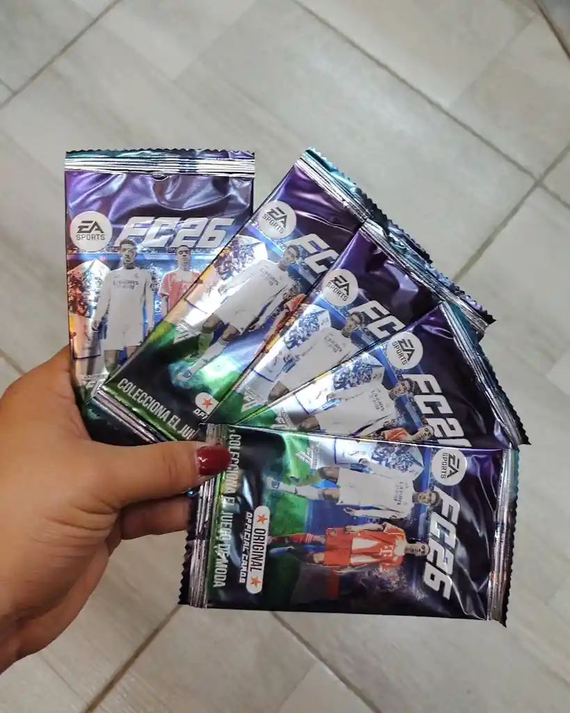 5 Sobres De Cartas Ea Sports Fc 26 Futbol (15 Cartas Variadas)