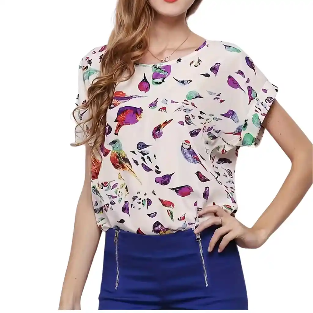 Blusa De Mujer Casual Multimotivo