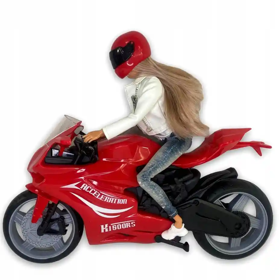 Muñeca Defa Lucy Con Motocicleta Y Accesorios