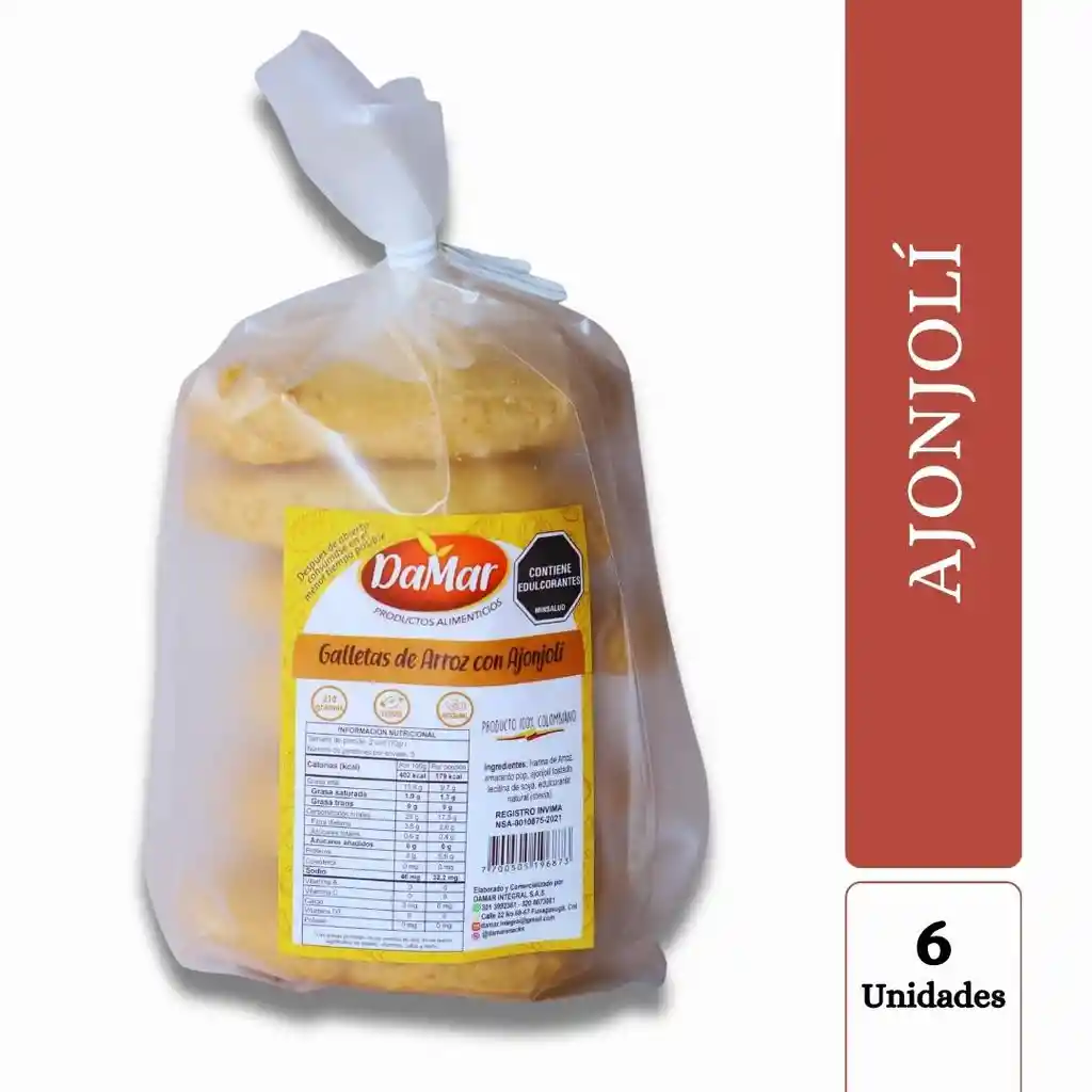 Galletas De Arroz Con Ajonjoli X6unds