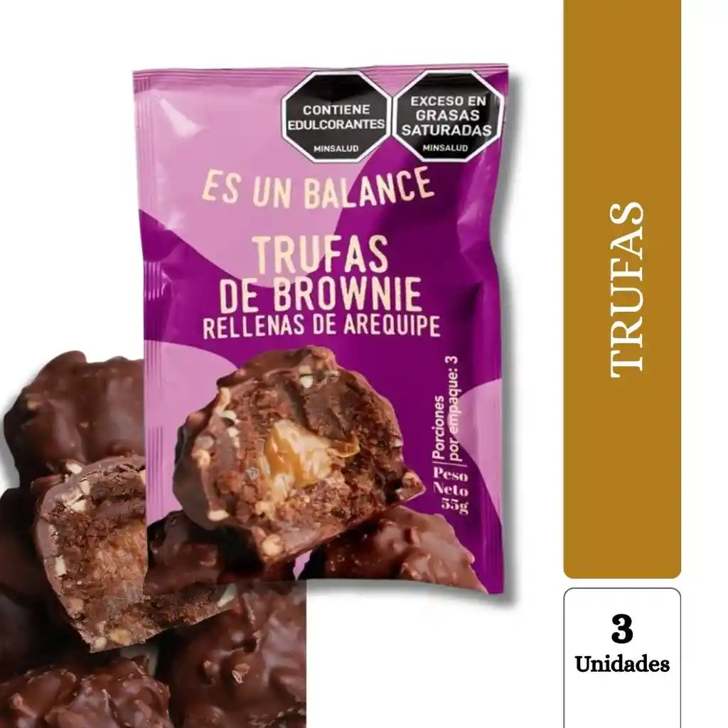 Trufas De Brownie Melcochudo Rellenas De Arequipe Cubiertas En Chocolate Oscuro