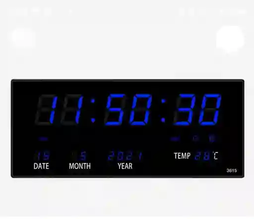 Reloj Digital 36cm Inteligente De Pared Led