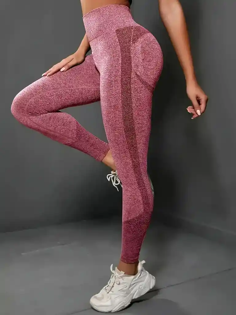 Leggings Licra Efecto Push Up Vino Tinto Talla Unica