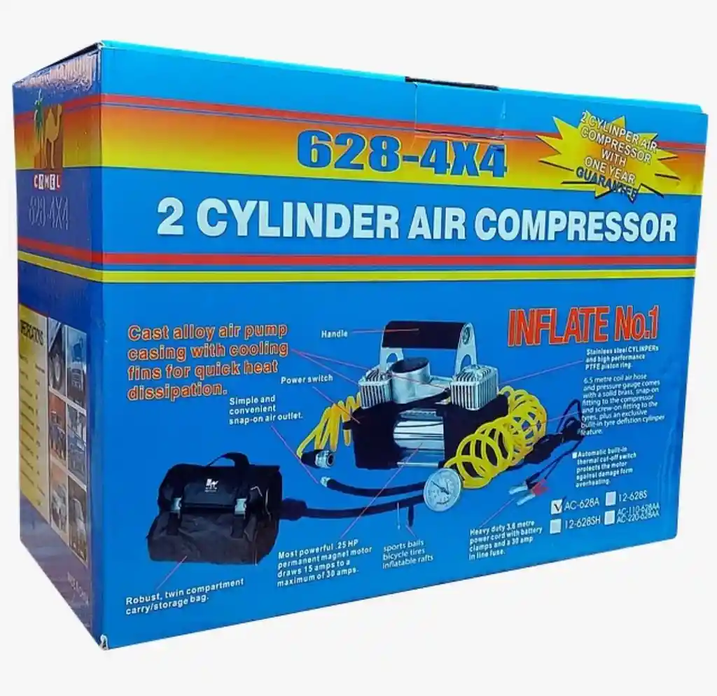 Compresor De Aire Portátil Doble Cilindro