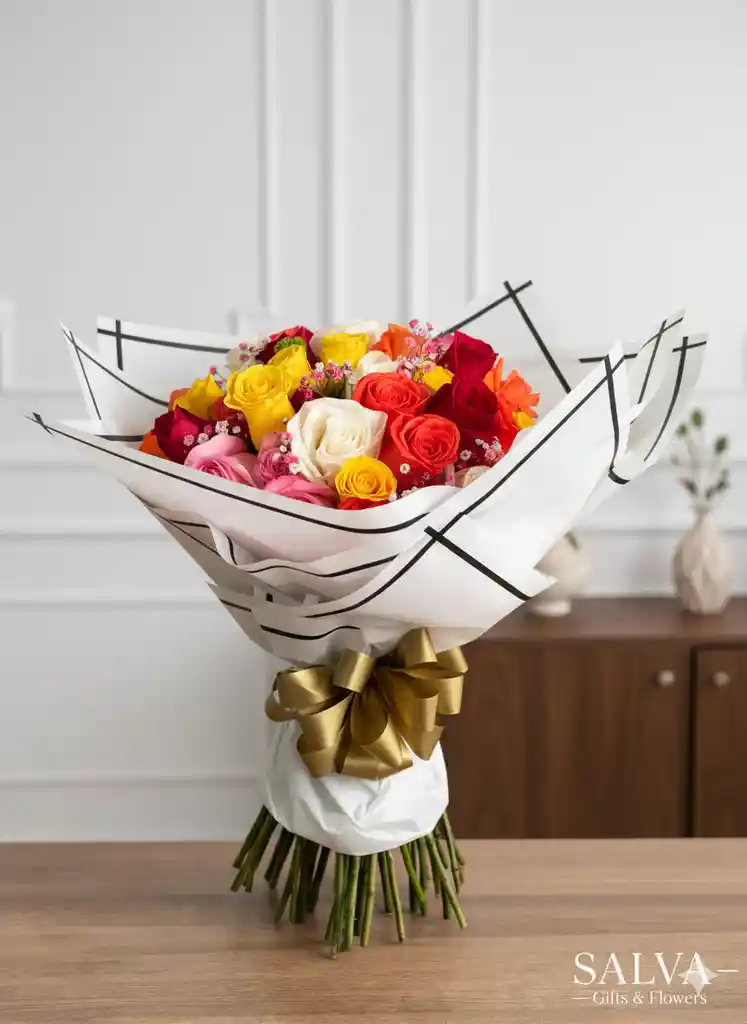 Bouquet Buchon 60 Rosas