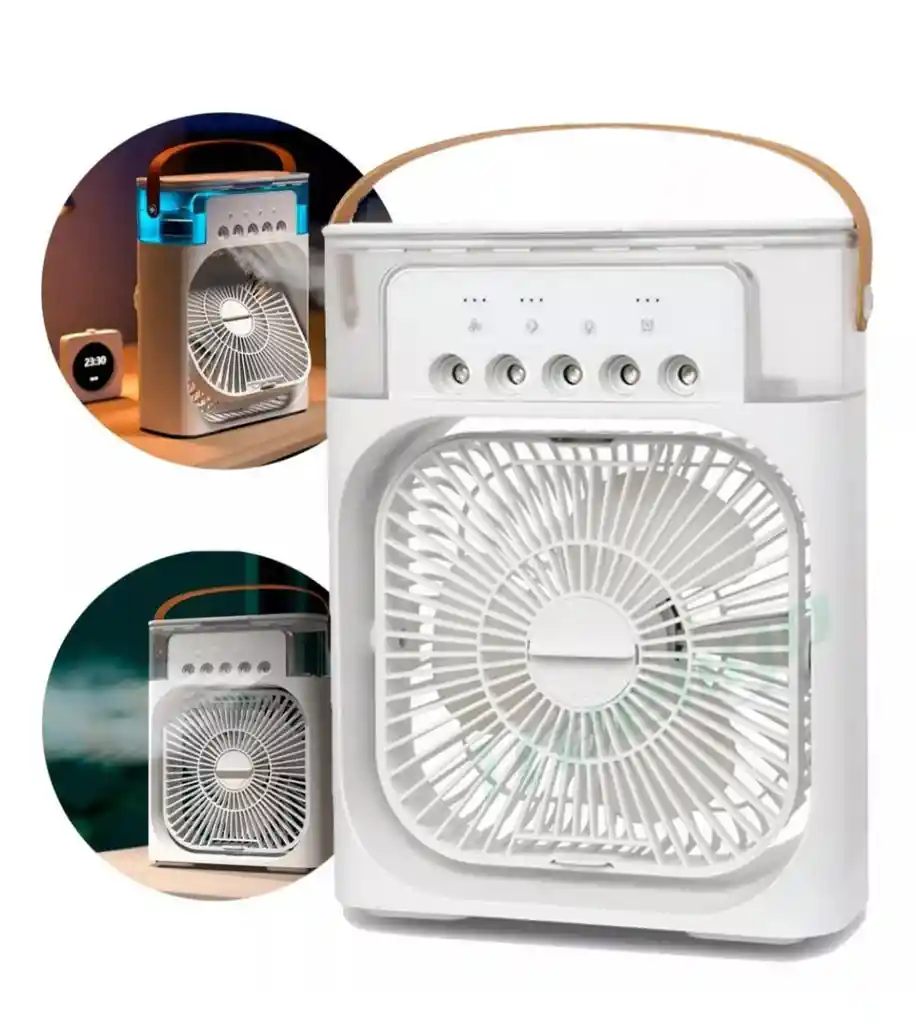 Ventilador Enfriador Humidificador Led Difusor Aroma