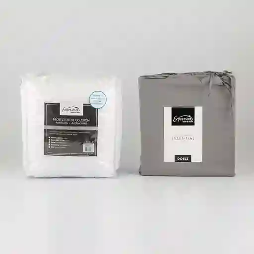 Juego De Sabanas Expressions Doble + Protector Expressions Doble