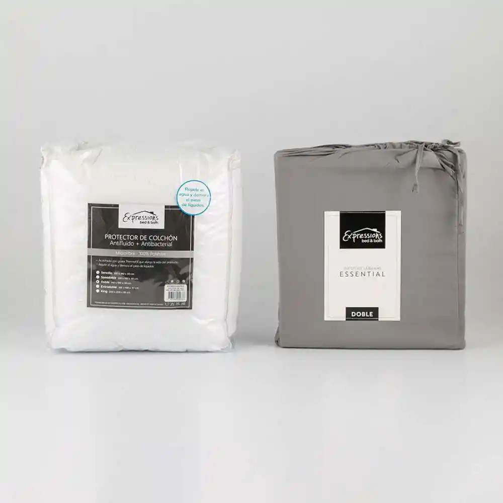 Juego De Sabanas Expressions Doble + Protector Expressions Doble