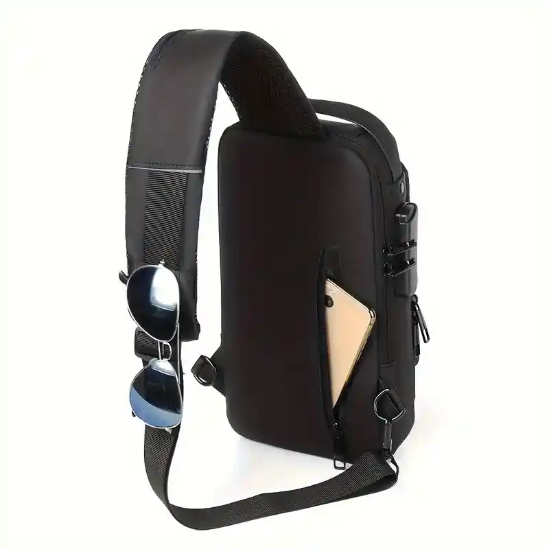 Bolso Bandolera Para Hombres Con Cerradura De Contraseña Antirrobo Medidas 16cmx42cmx8cm