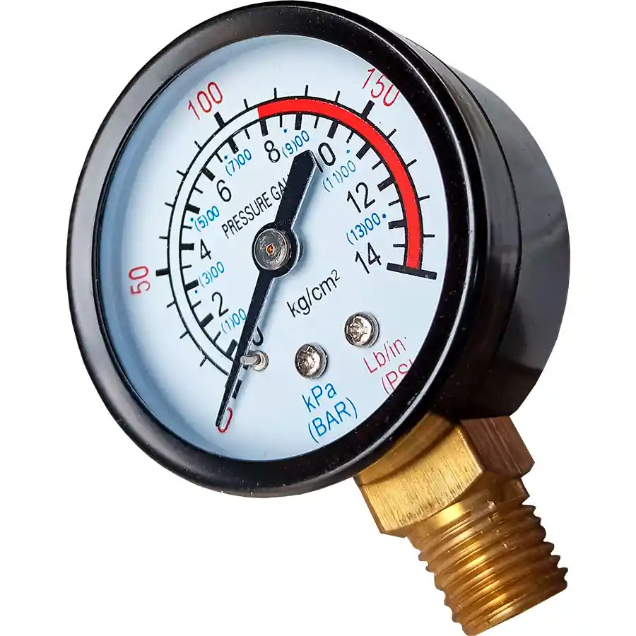 Manómetro De 200 Psi Vertical Conexión De ¼”